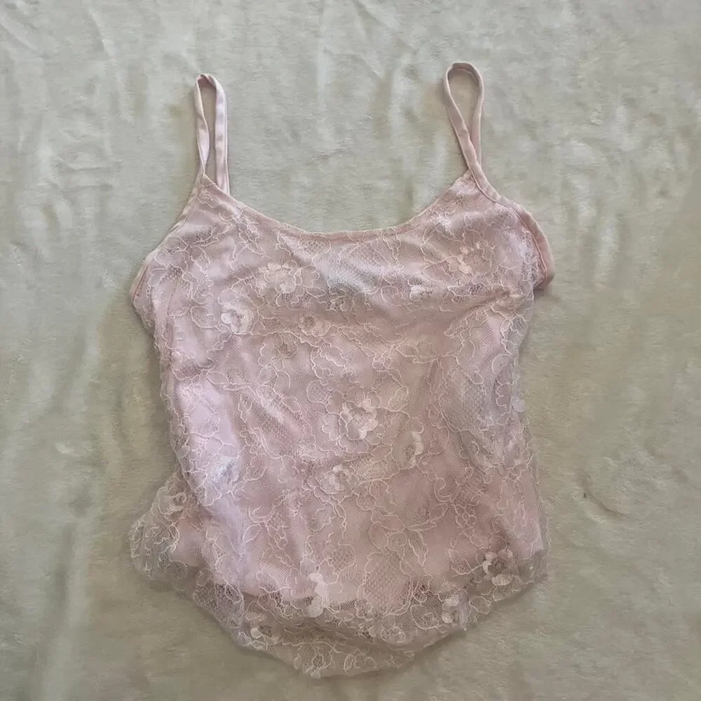 Nanette Lepore Pink Lace Lingerie Set Small Pink
